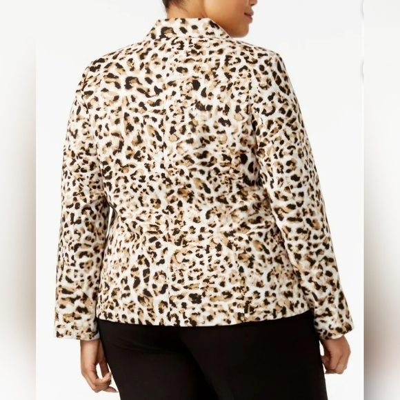 CALVIN KLEIN Womens Black Animal Print Blazer Jacket Plus Size 20W  (NWT) - Picture 2 of 11